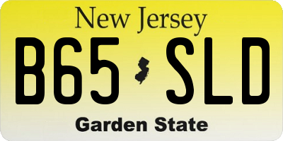NJ license plate B65SLD