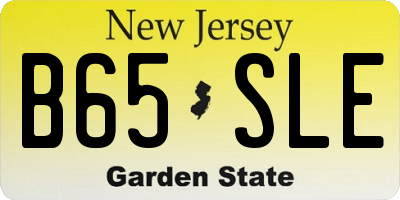 NJ license plate B65SLE