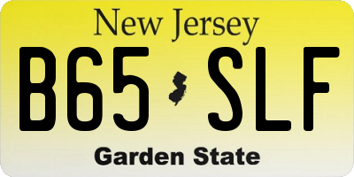 NJ license plate B65SLF