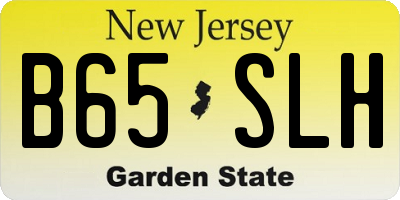 NJ license plate B65SLH
