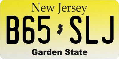 NJ license plate B65SLJ