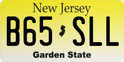 NJ license plate B65SLL