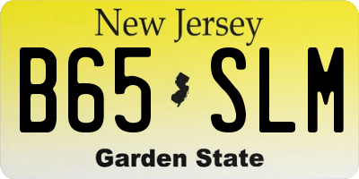NJ license plate B65SLM