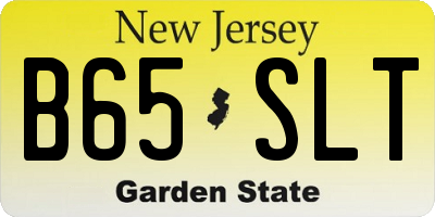 NJ license plate B65SLT