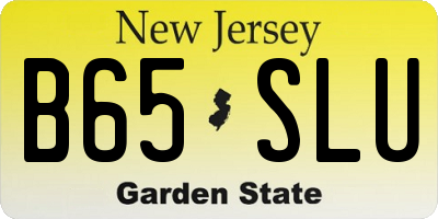 NJ license plate B65SLU