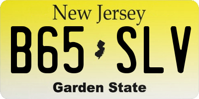 NJ license plate B65SLV