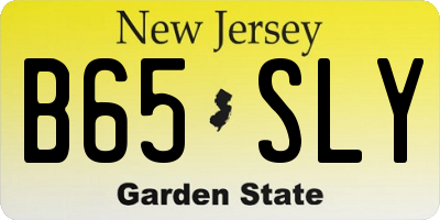 NJ license plate B65SLY