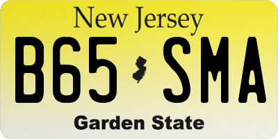 NJ license plate B65SMA