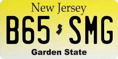 NJ license plate B65SMG