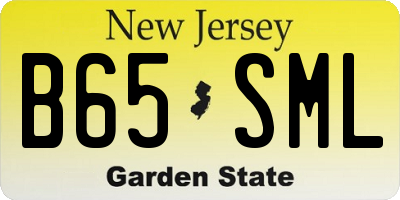 NJ license plate B65SML