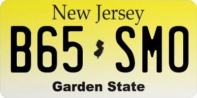 NJ license plate B65SMO