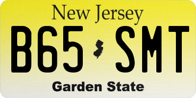 NJ license plate B65SMT