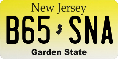 NJ license plate B65SNA