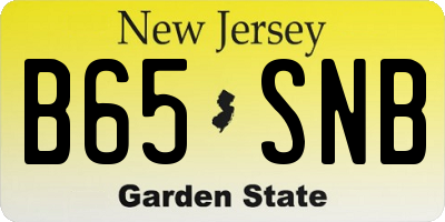 NJ license plate B65SNB