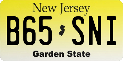 NJ license plate B65SNI