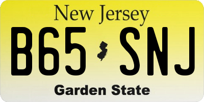 NJ license plate B65SNJ