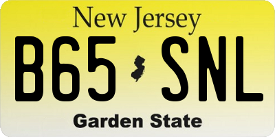 NJ license plate B65SNL