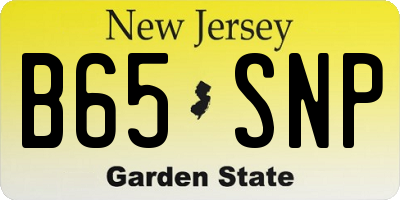 NJ license plate B65SNP