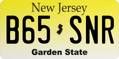 NJ license plate B65SNR