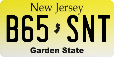 NJ license plate B65SNT