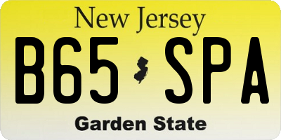NJ license plate B65SPA