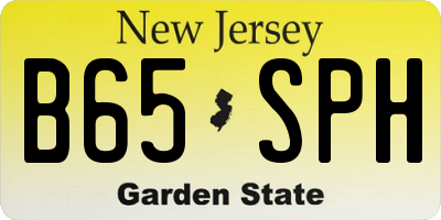 NJ license plate B65SPH
