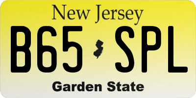 NJ license plate B65SPL
