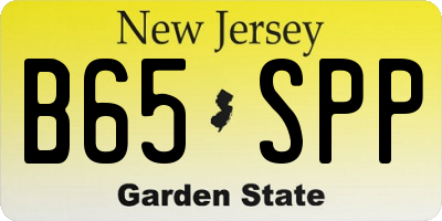 NJ license plate B65SPP