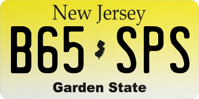 NJ license plate B65SPS