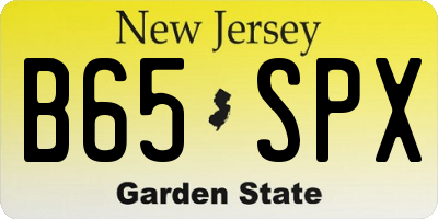 NJ license plate B65SPX