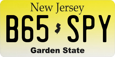 NJ license plate B65SPY