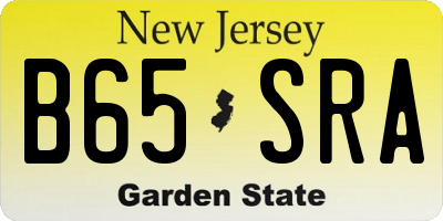NJ license plate B65SRA