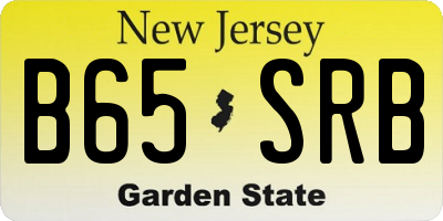 NJ license plate B65SRB