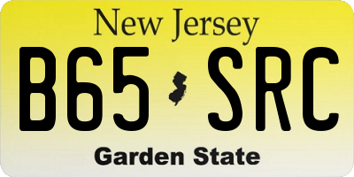 NJ license plate B65SRC