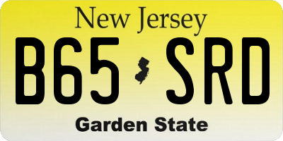NJ license plate B65SRD