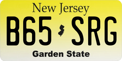 NJ license plate B65SRG