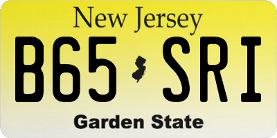 NJ license plate B65SRI