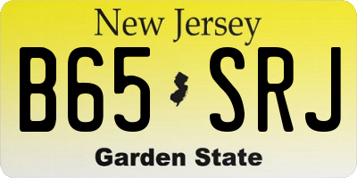 NJ license plate B65SRJ