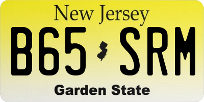 NJ license plate B65SRM