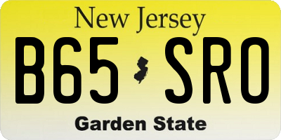 NJ license plate B65SRO
