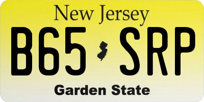 NJ license plate B65SRP