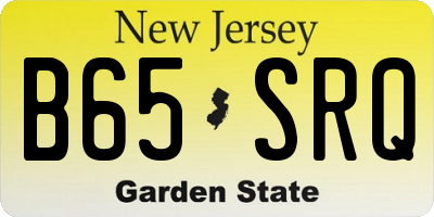 NJ license plate B65SRQ