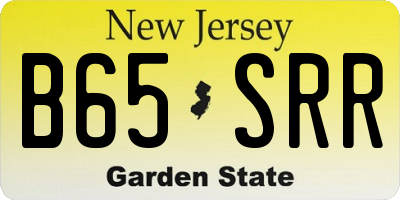 NJ license plate B65SRR