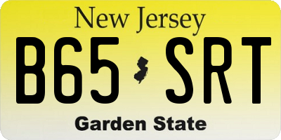 NJ license plate B65SRT