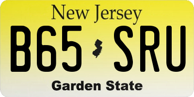 NJ license plate B65SRU