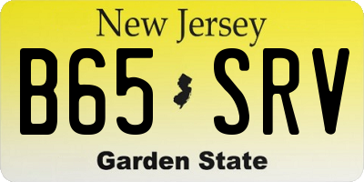 NJ license plate B65SRV