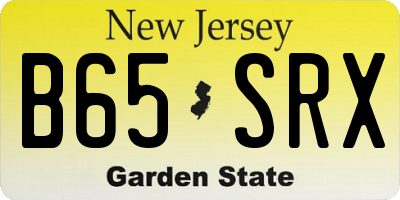 NJ license plate B65SRX
