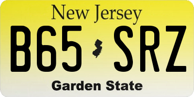 NJ license plate B65SRZ