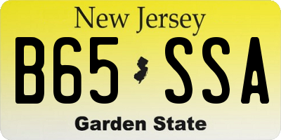 NJ license plate B65SSA