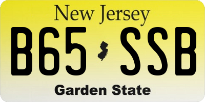 NJ license plate B65SSB